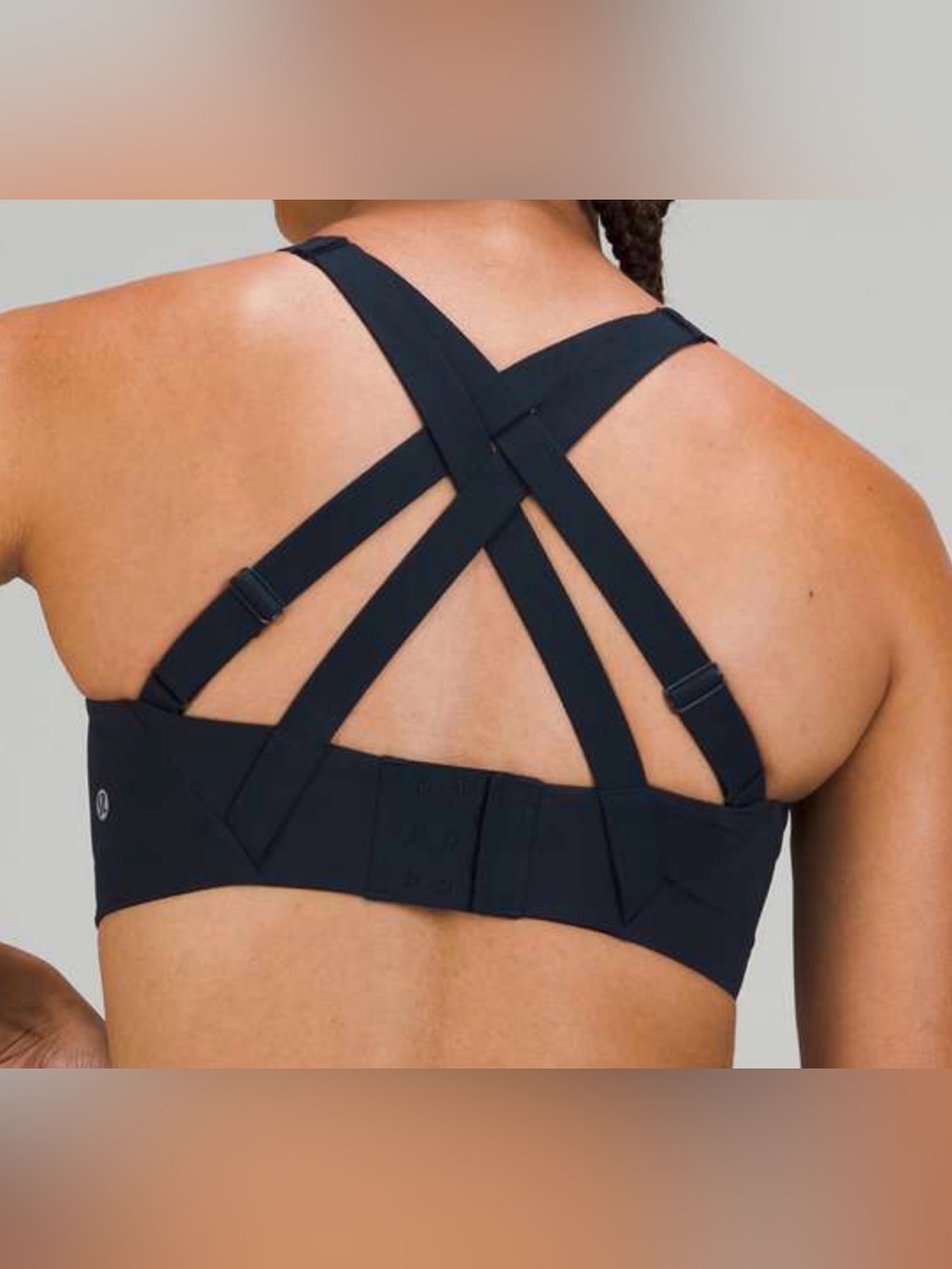 Adjustable Strappy Back Sports Bra - Black